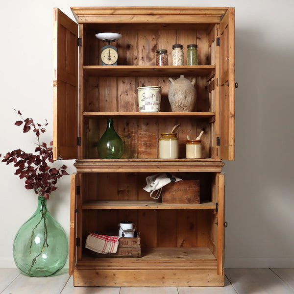 vintage_rustic_stripped_pine_larder_housekeepers_cupboard