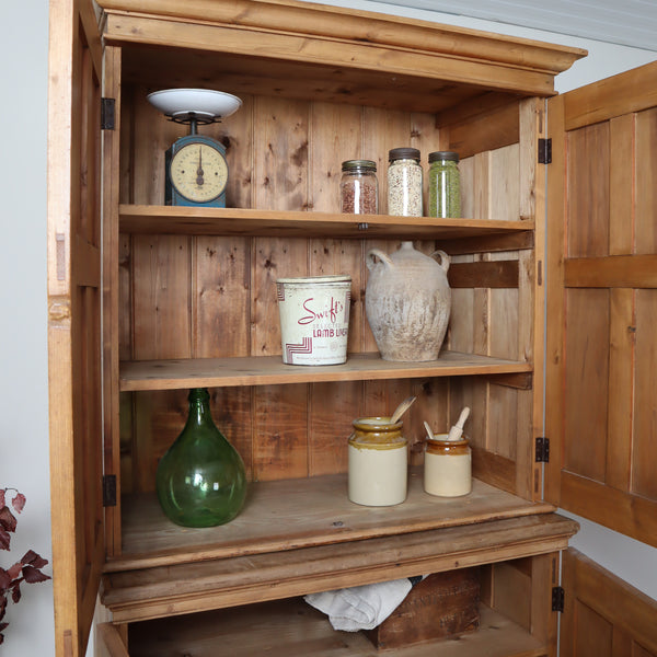 vintage_rustic_stripped_pine_larder_housekeepers_cupboard