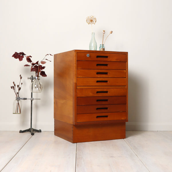 vintage_school_drawers_iroko_plan_chest_map_drawers