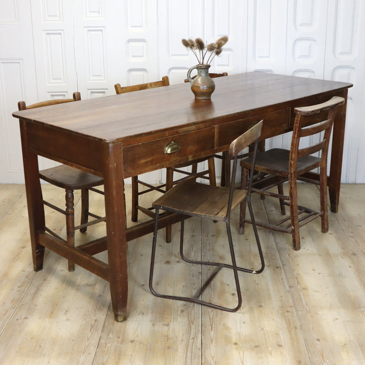 vintage_school_laboratory_kitchen_table_rustic_farmhouse