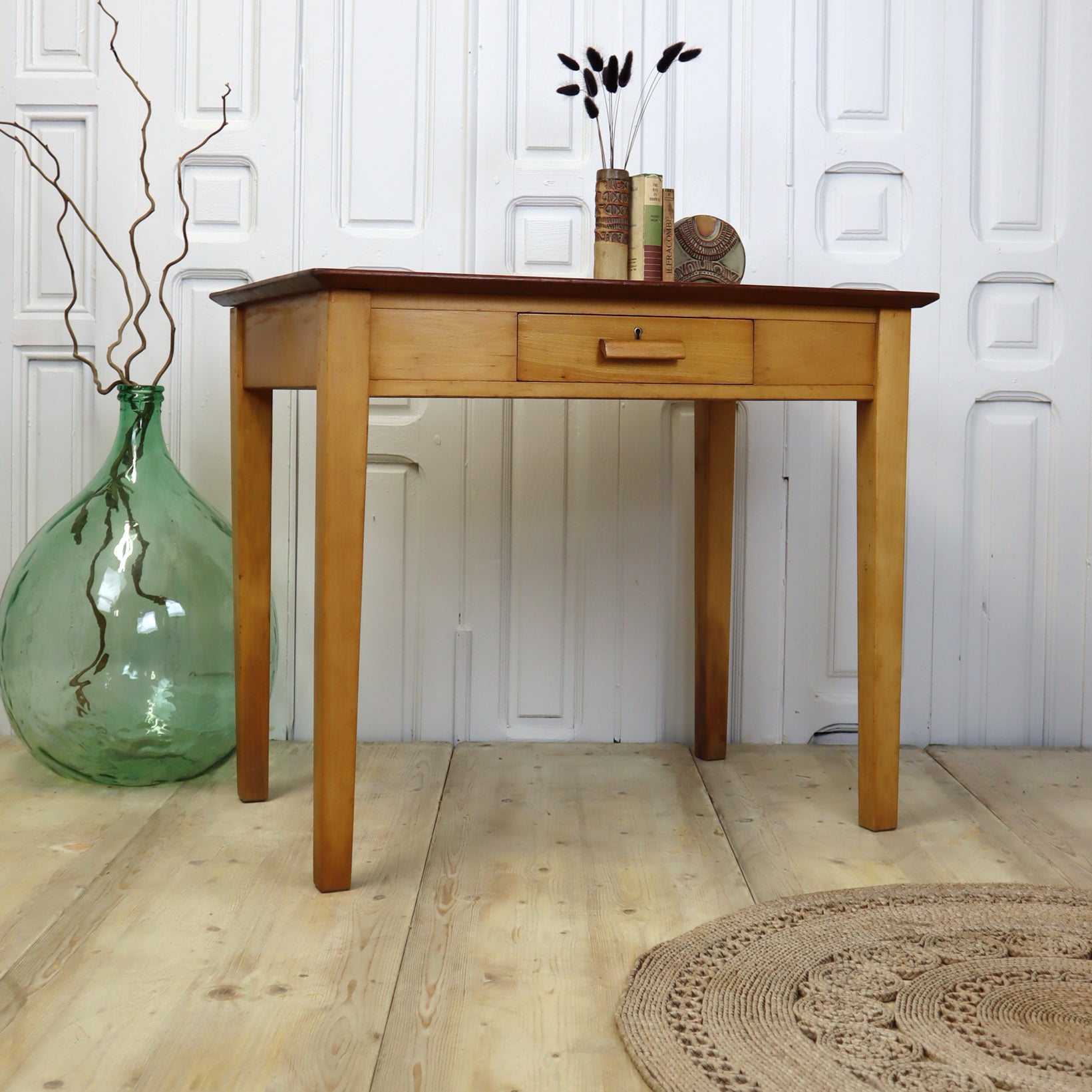Mid Century Rustic School Desk 2303a – Mustard Vintage