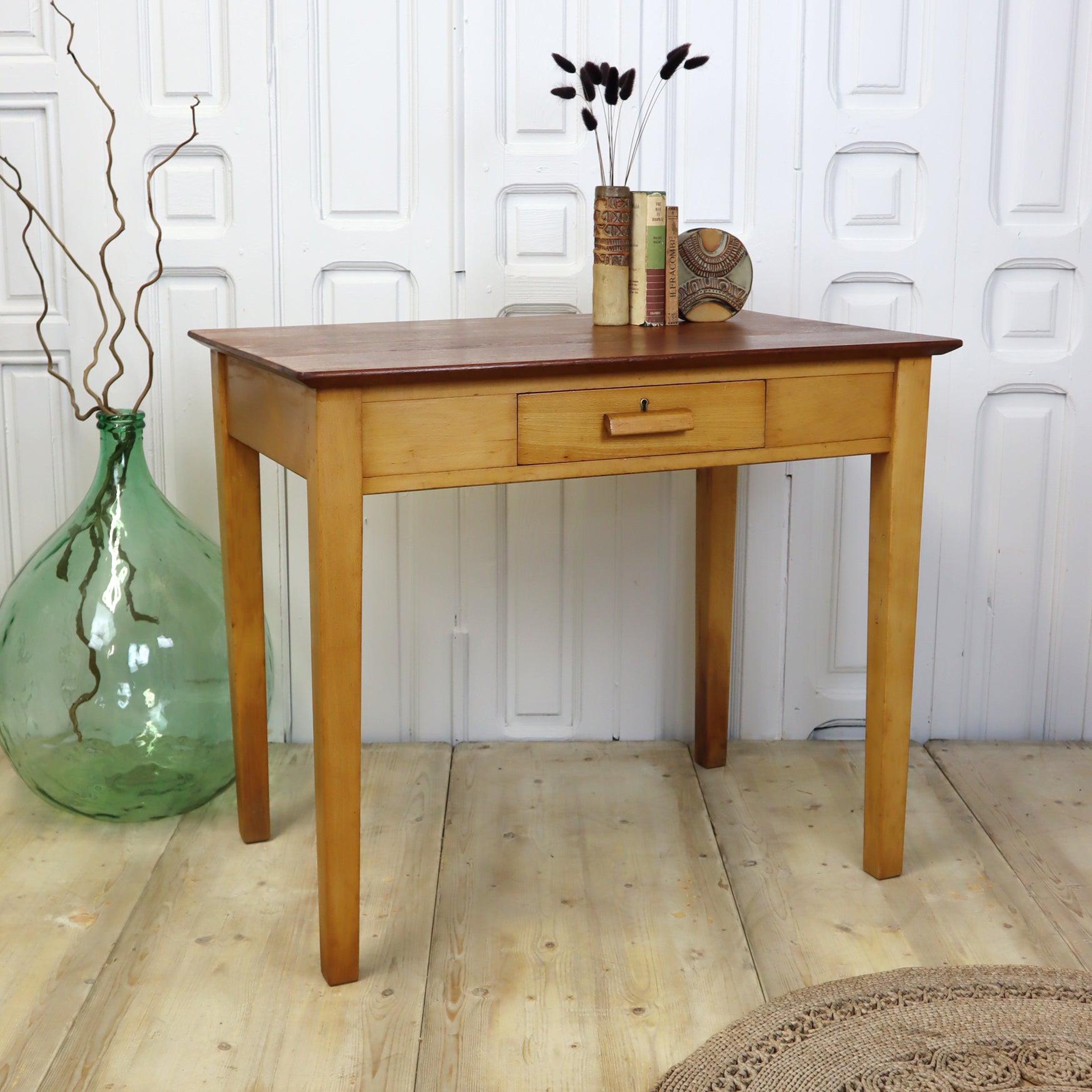Mid Century Rustic School Desk 2303a – Mustard Vintage
