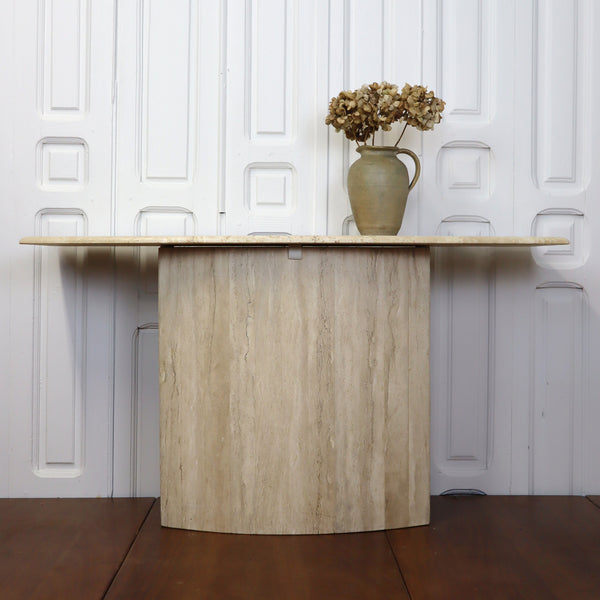Vintage Travertine Console Table 0103c