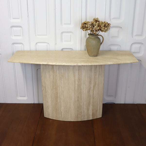 Vintage Travertine Console Table 0103c