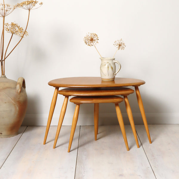 vintage_ercol_mid_century_blonde_pebble_nest