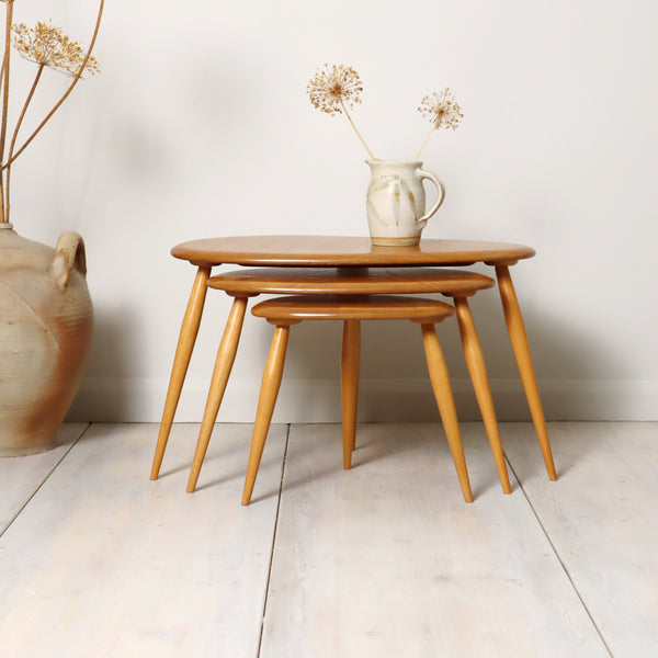 vintage_ercol_mid_century_blonde_pebble_nest