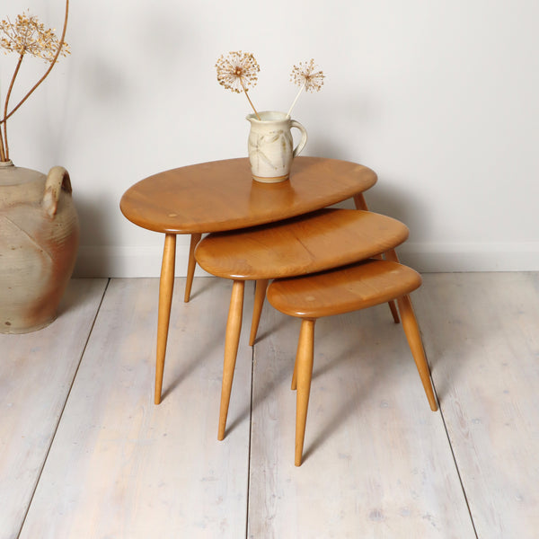 vintage_ercol_mid_century_blonde_pebble_nest