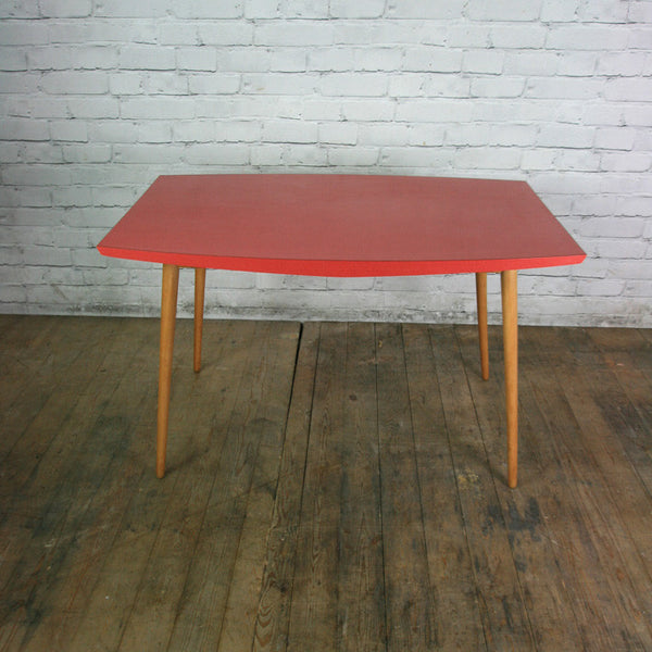 Vintage 1950s red formica vintage table or desk