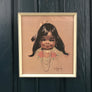Vintage 'Native American Girl' Framed Print #1