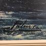 Mid Century 'Blue Waterfall' Framed Print