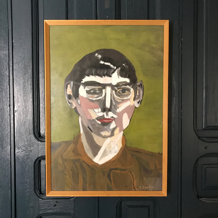 Mid Century Framed Portrait 'Louis'