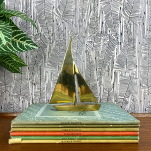 Mid Century Brass Sailing Boat - A1a