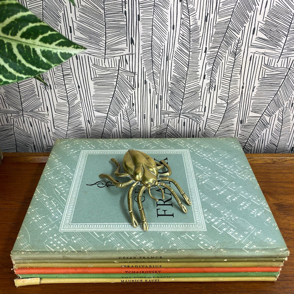 Mid Century Brass Spider Trinket / Snuff Box