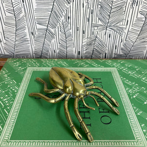 Mid Century Brass Spider Trinket / Snuff Box