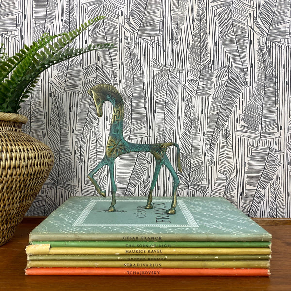 Mid Century Bronze Horse Ornament - B1a
