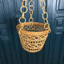 Vintage Boho Rattan Hanging Planter