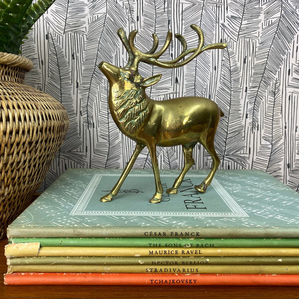 Mid Century Brass Stag