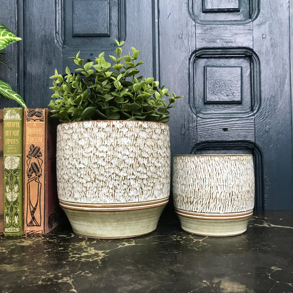 Large Vintage Textured Plant Pot
