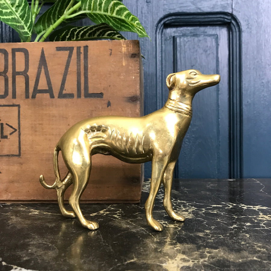 Mid Century Brass Greyhound
