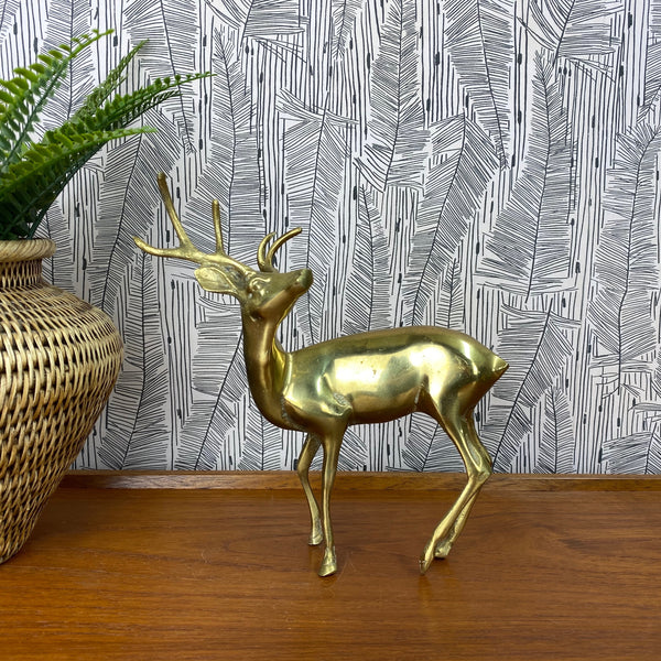 Mid Century Brass Stag / Buck