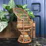 Vintage Miniature Boho Peacock Chair Planter #3