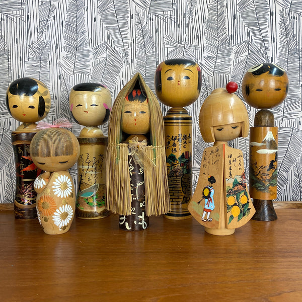 Vintage Japanese Kokeshi Doll B12a - MEDIUM
