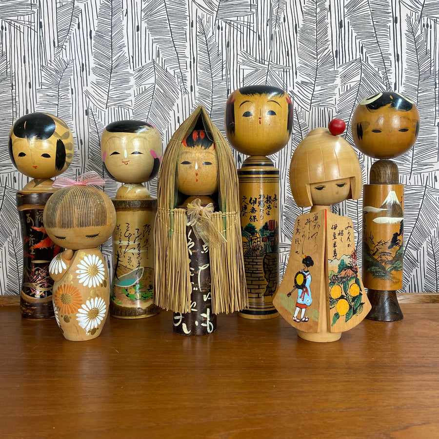 Vintage Japanese Kokeshi Doll B8a - MEDIUM