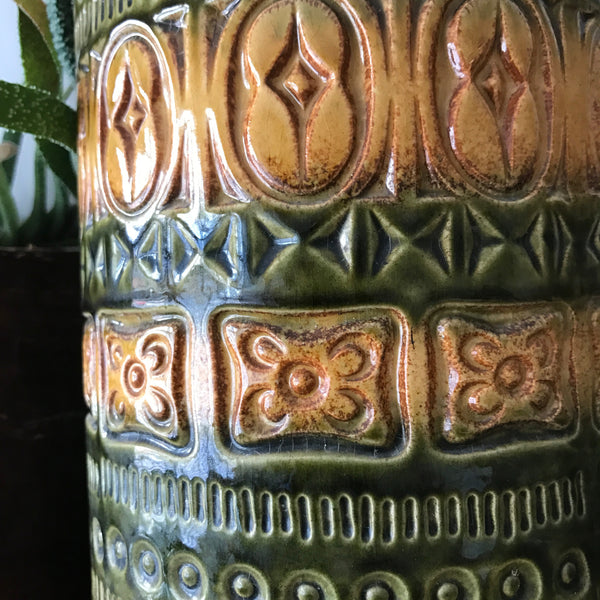 Large Vintage West German Stamped Ceramic Floor Vase #5
