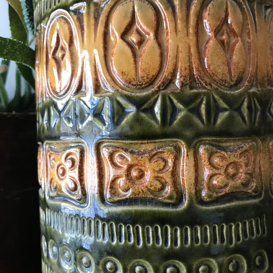 Large Vintage West German Stamped Ceramic Floor Vase #5