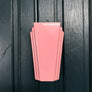 Pastel Pink Art Deco Ceramic Wall Vase