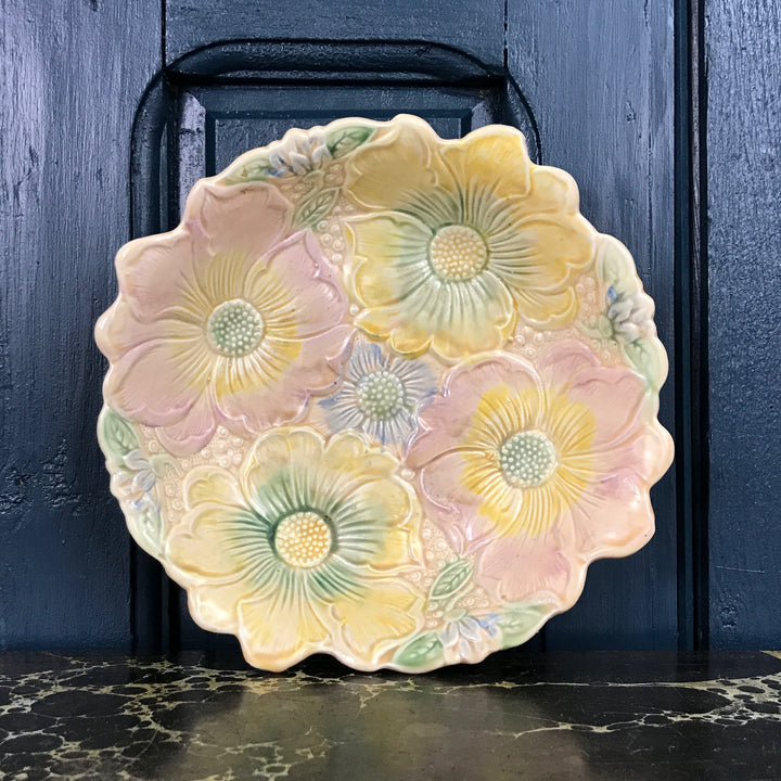 Vintage 'Pastel flowers' Ceramic Bowl