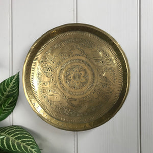 Vintage Brass Plate/Wall Plaque - Small #A1