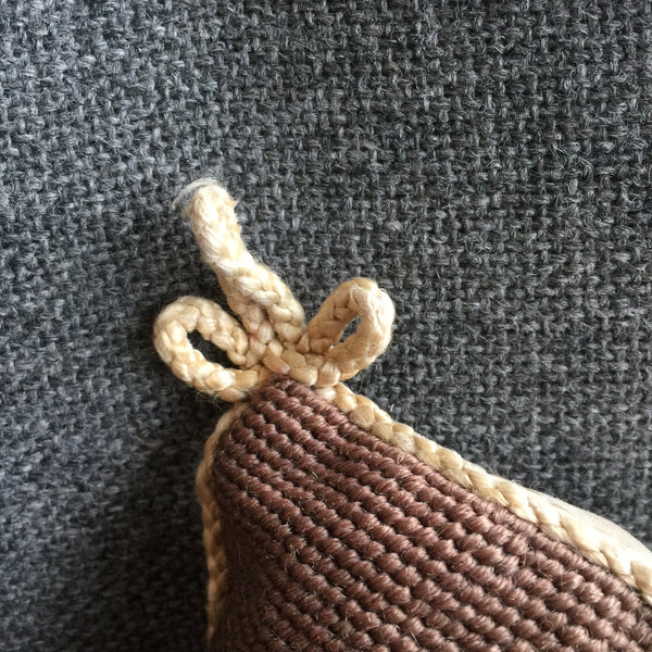 Vintage Embroidered Apple Cushion