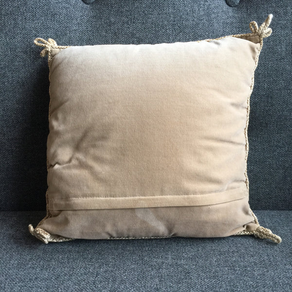 Vintage Embroidered Apple Cushion