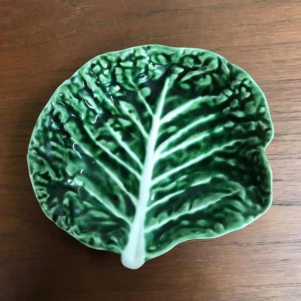 Mid Century Cabbage Leaf Dish #A1