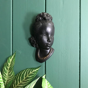 Mid Century African Lady Wall Plaque #2