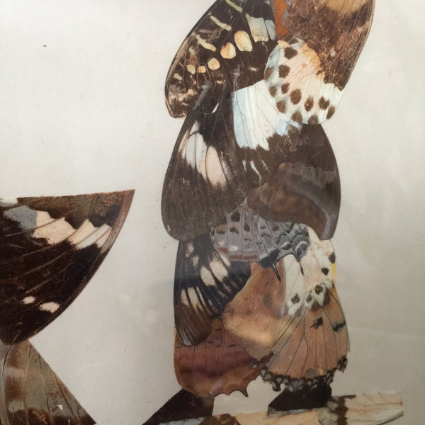 Framed Vintage African Lady Butterfly Collage #2