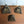 Set of Mid Century Brass Pyramids - Etched