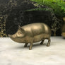 Vintage Mid Century Brass Pig