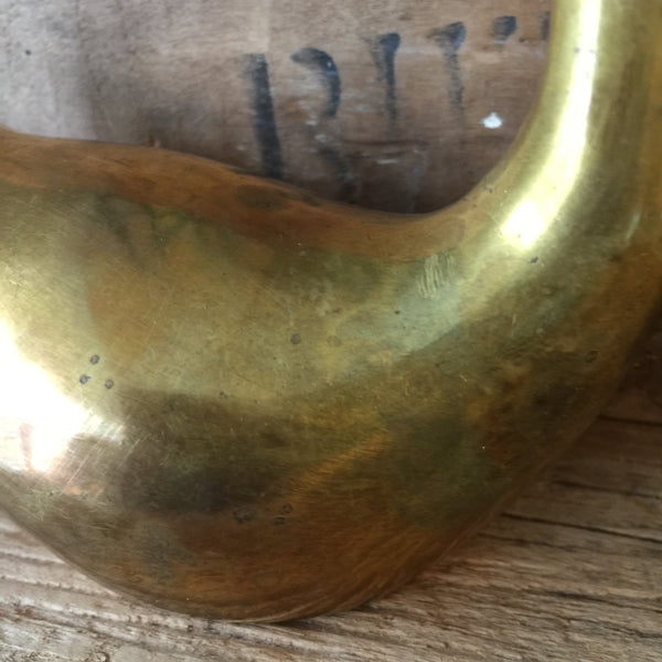 Vintage Brass Pair of Swans