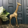 HUGE Vintage Mid Century Brass Giraffe