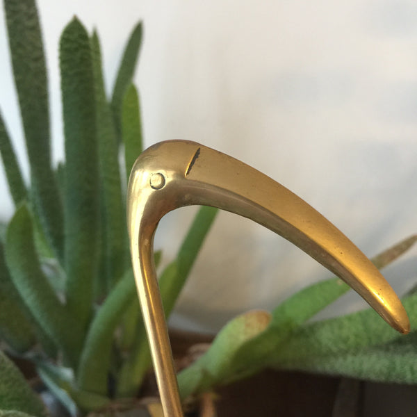 Vintage Mid Century Brass Crane