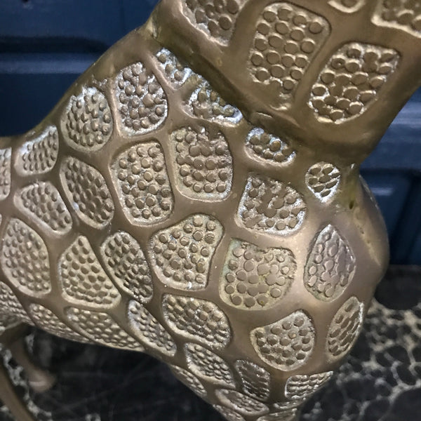 HUGE Vintage Mid Century Brass Giraffe