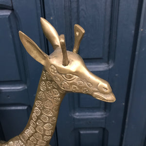 HUGE Vintage Mid Century Brass Giraffe