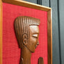 Mid Century 'Praying Man' Teak Picture