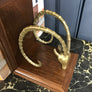 Mid Century Brass Antelope Bookends