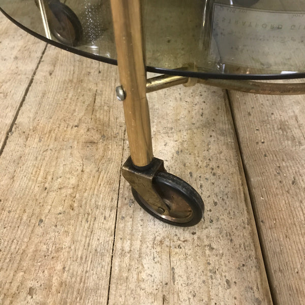 Brass Two Tiered Drinks Trolley / Bar Cart