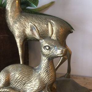 Vintage Brass Deer Ornament