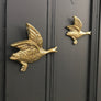 MEDIUM Brass Mid Century Flying Ducks - Trio