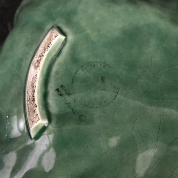 Large Vintage Cabbage Leaf Dish #A1